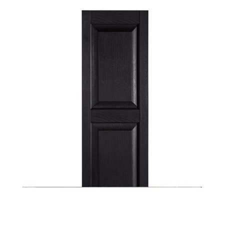 MR MXYZPTLK Perfect Shutters IR521559002 Premier Raised Panel Exterior Decorative Shutters; Black - 15 x 59 in. IR521559002